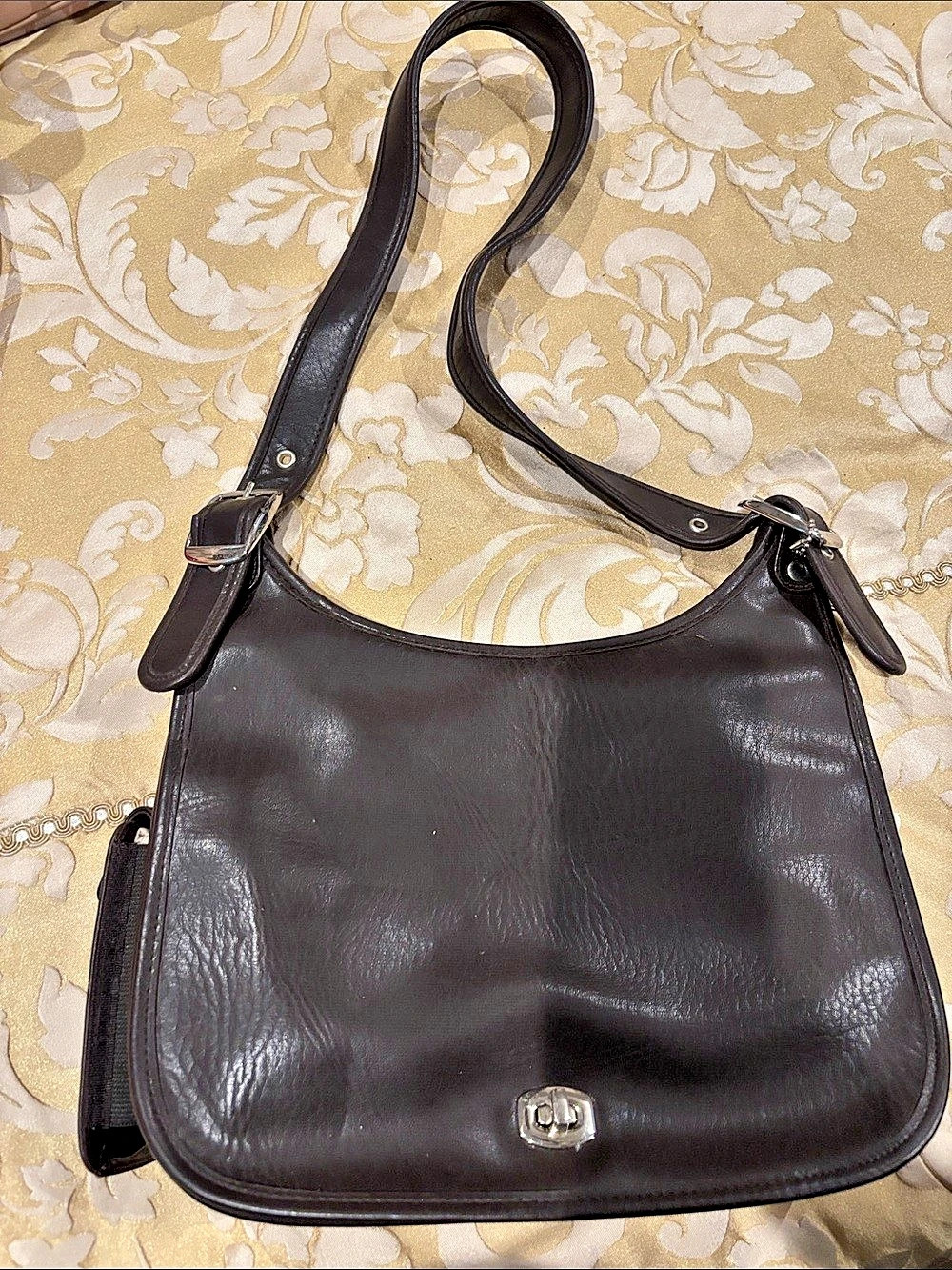 Coach Chelsea Hobo Black Leather Shoulder Bag